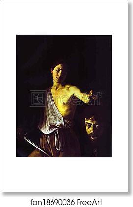 Free art print of David with the Head of Goliath by Caravaggio