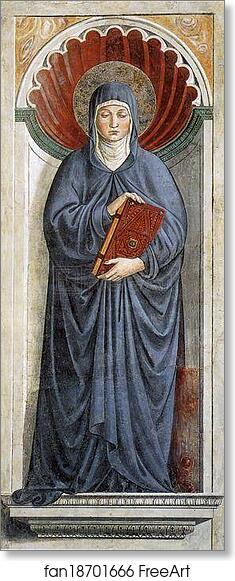 Free art print of St. Monica by Benozzo Gozzoli