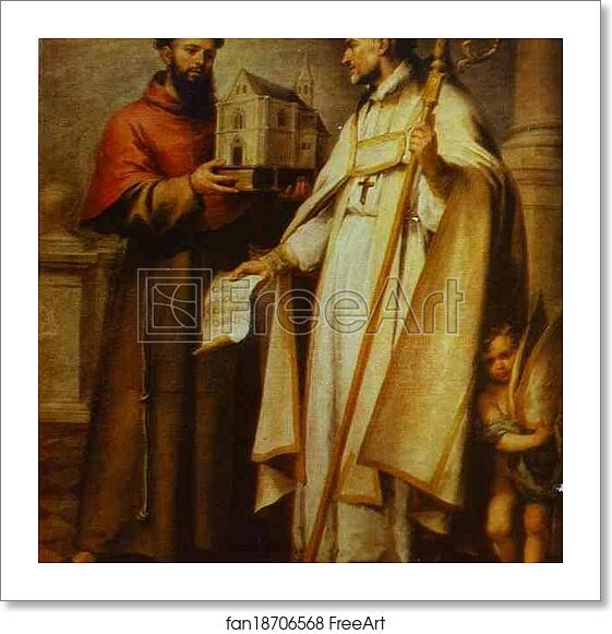 Free art print of St. Leander and St. Bonaventura by Bartolomé Esteban Murillo