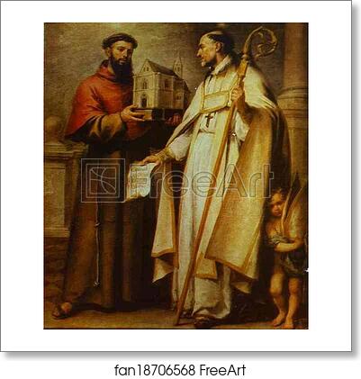 Free art print of St. Leander and St. Bonaventura by Bartolomé Esteban Murillo