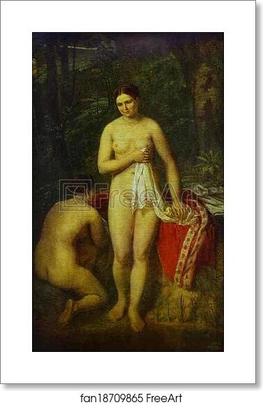 Free art print of Bathers by Alexey Venetsianov Free art print of Bathers by Alexey Venetsianov