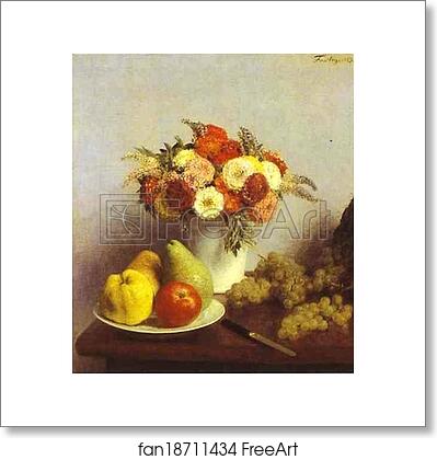 Free art print of Flowers and Fruit by Henri Fantin-Latour