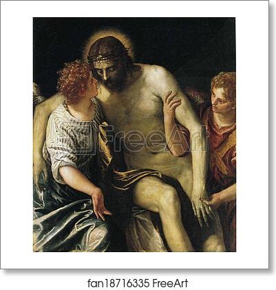 Free art print of The Dead Christ Supported by Two Mourning Angels by Paolo Veronese