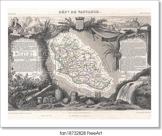 Free art print of Dept. de Vaucluse. by Victor Jules Levasseur