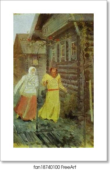 Free art print of In the Village by Andrey Ryabushkin Free art print of In the Village by Andrey Ryabushkin