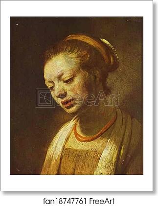 Free art print of Portrait of a Young Girl by Rembrandt Harmenszoon Van Rijn