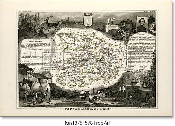 Free art print of Dépt. de Maine et Loire (région de l'ouest) by Victor Jules Levasseur