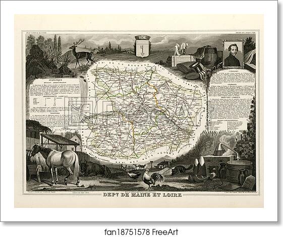 Free art print of Dépt. de Maine et Loire (région de l'ouest) by Victor Jules Levasseur Free art print of Dépt. de Maine et Loire (région de l'ouest) by Victor Jules Levasseur
