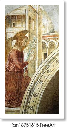 Free art print of Tabernacle of the Visitation: Annunciation: the Archangel Gabriel by Benozzo Gozzoli