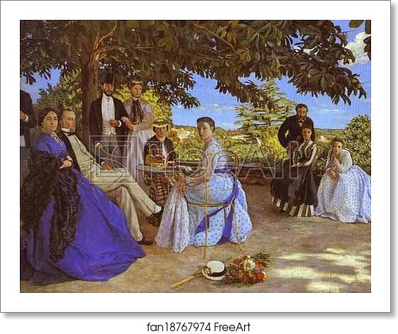 Free art print of Family Reunion by Frédéric Bazille