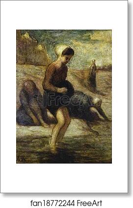 Free art print of On the Shore by Honoré Daumier