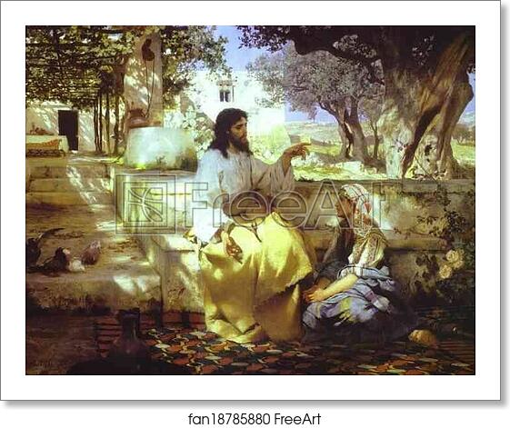Free art print of Christ in the House of Martha and Mary by Henryk Hector Siemiradzki