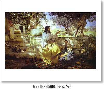 Free art print of Christ in the House of Martha and Mary by Henryk Hector Siemiradzki