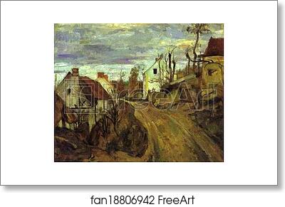 Free art print of Village Road, Auvers by Paul Cézanne