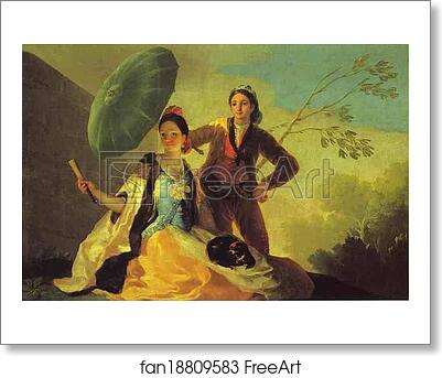 Free art print of The Parasol by Francisco De Goya Y Lucientes