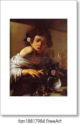 Free art print of Boy Bitten by a Lizard by Caravaggio