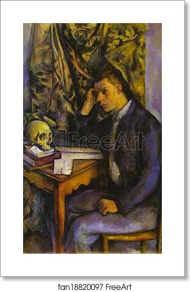 Free art print of Young Man with a Skull by Paul Cézanne Free art print of Young Man with a Skull by Paul Cézanne