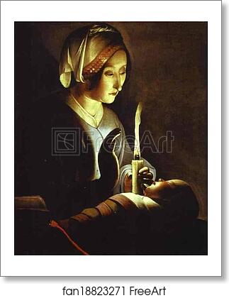 Free art print of The Newborn by Georges De La Tour