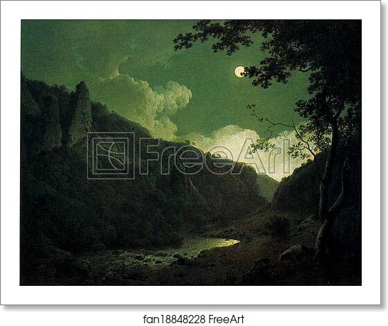 Free art print of Dovedale by Moonlight by Joseph Wright Of Derby Free art print of Dovedale by Moonlight by Joseph Wright Of Derby