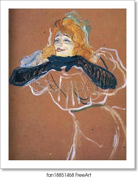 Free art print of Yvette Guilbert Singing "Linger, Longer, Loo" by Henri De Toulouse-Lautrec Free art print of Yvette Guilbert Singing "Linger, Longer, Loo" by Henri De Toulouse-Lautrec