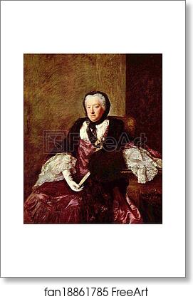Free art print of Portrait of Mary Atkins, Mrs. Martin by Allan Ramsay