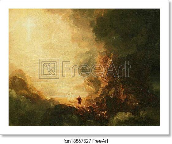 Free art print of Study for The Cross and the World: The Pilgrim of the Cross at the End of His Journey by Thomas Cole Free art print of Study for The Cross and the World: The Pilgrim of the Cross at the End of His Journey by Thomas Cole