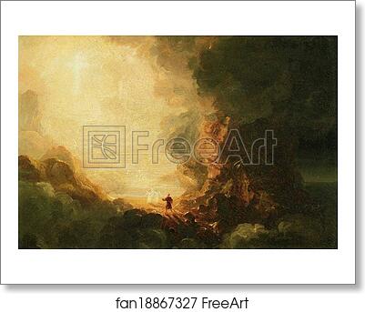 Free art print of Study for The Cross and the World: The Pilgrim of the Cross at the End of His Journey by Thomas Cole