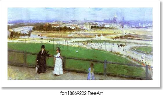 Free art print of View of Paris from the Trocadero by Berthe Morisot Free art print of View of Paris from the Trocadero by Berthe Morisot