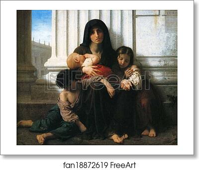 Free art print of Indigent Family (Charity) by William-Adolphe Bouguereau