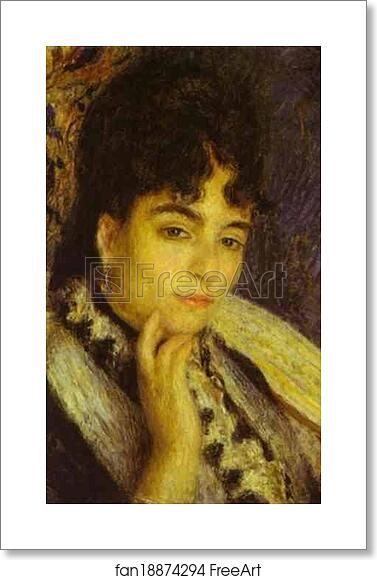Free art print of Portrait of Mme. Alphonse Daudet by Pierre-Auguste Renoir