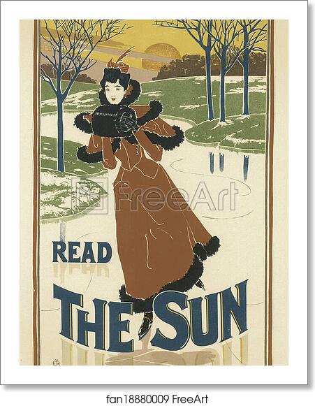 Free art print of Affiche américaine pour le journal "The Sun". by Louis Rhead