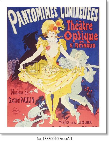 Free art print of Pantomimes Lumineuses by Jules Chéret Free art print of Pantomimes Lumineuses by Jules Chéret