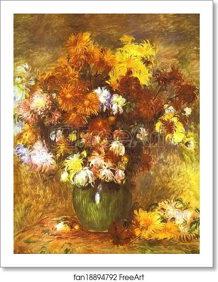 Free art print of Bouquet of Chrysanthemums by Pierre-Auguste Renoir Free art print of Bouquet of Chrysanthemums by Pierre-Auguste Renoir