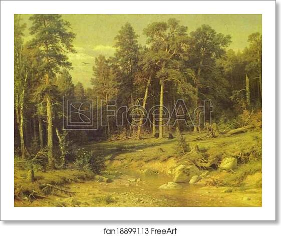 Free art print of Pine Forest in Viatka Province by Ivan Shishkin