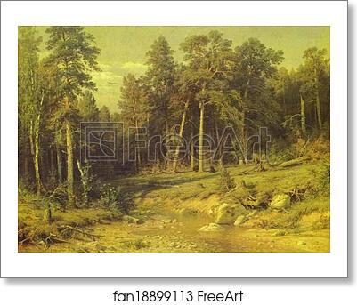 Free art print of Pine Forest in Viatka Province by Ivan Shishkin