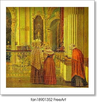 Free art print of View of the Big Church of the Winter Palace. Detail by Alexey Tyranov