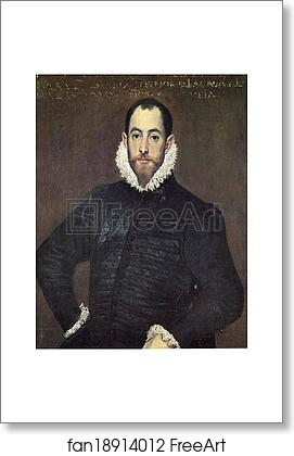 Free art print of Gentleman of the House of Leiva (?) by El Greco