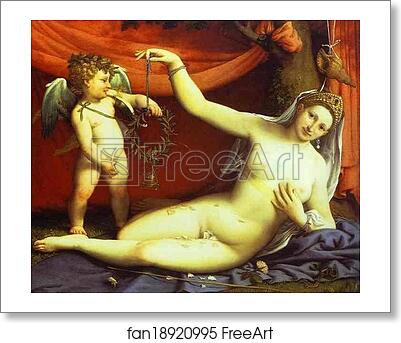 Free art print of Venus and Cupid by Lorenzo Lotto