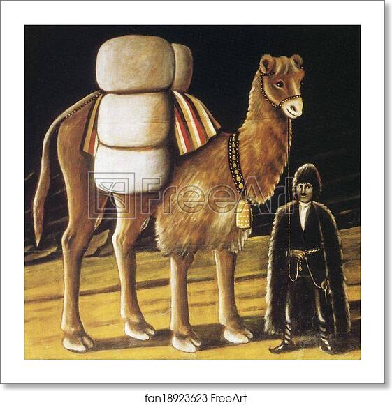 Free art print of Tatar - Camel Driver by Niko Pirosmani Free art print of Tatar - Camel Driver by Niko Pirosmani