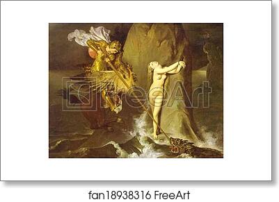 Free art print of Roger Delivering Angelica by Jean-Auguste-Dominique Ingres