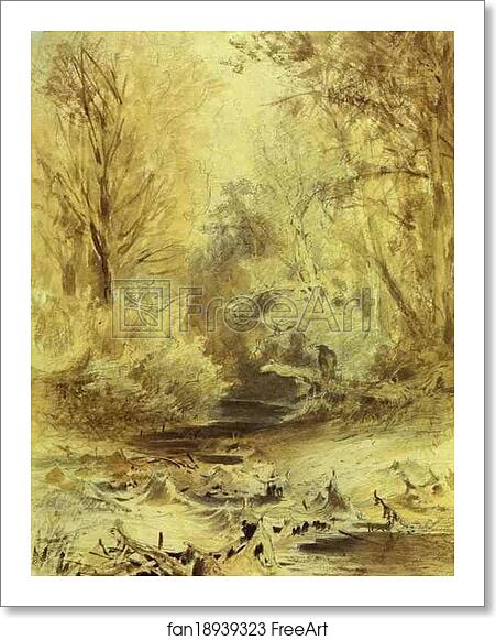 Free art print of In the Mountain of the Crimea. Brook by Feodor Vasilyev Free art print of In the Mountain of the Crimea. Brook by Feodor Vasilyev