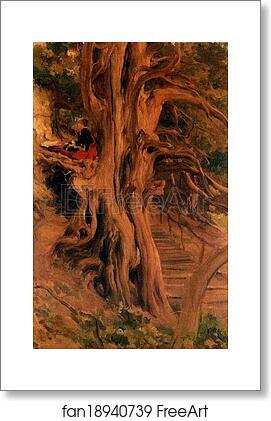 Free art print of Trees at Cliveden by Frederick Leighton