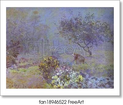 Free art print of Foggy Morning, Voisins by Alfred Sisley