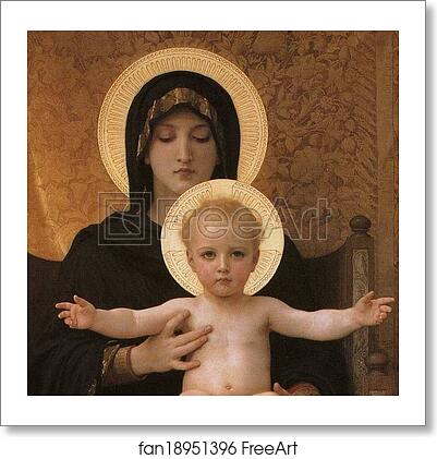 Free art print of Virgin and Child. Detail by William-Adolphe Bouguereau