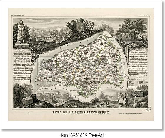 Free art print of Dépt. de la Seine Inférieure (région du nord) by Victor Jules Levasseur Free art print of Dépt. de la Seine Inférieure (région du nord) by Victor Jules Levasseur