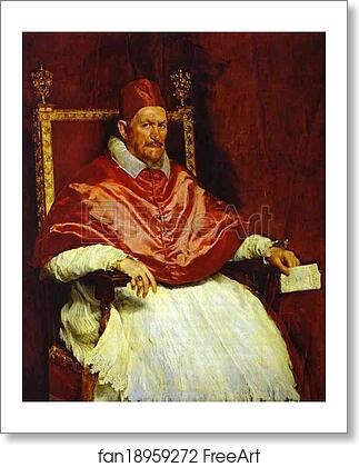 Free art print of Pope Innocent X by Diego Velázquez
