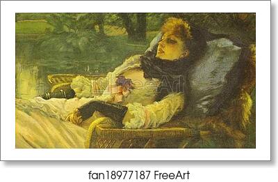 Free art print of The Dreamer (Summer Evening) by Jacques Joseph Tissot (A.K.A. James Tissot)