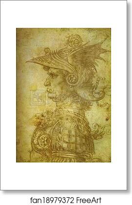 Free art print of Antique Warrior by Leonardo Da Vinci