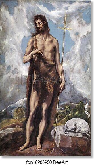 Free art print of St. John the Baptist by El Greco