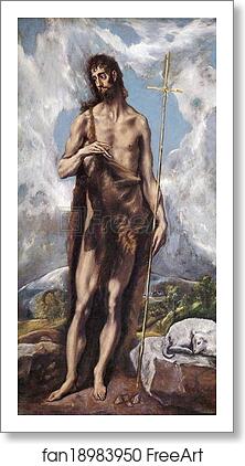 Free art print of St. John the Baptist by El Greco